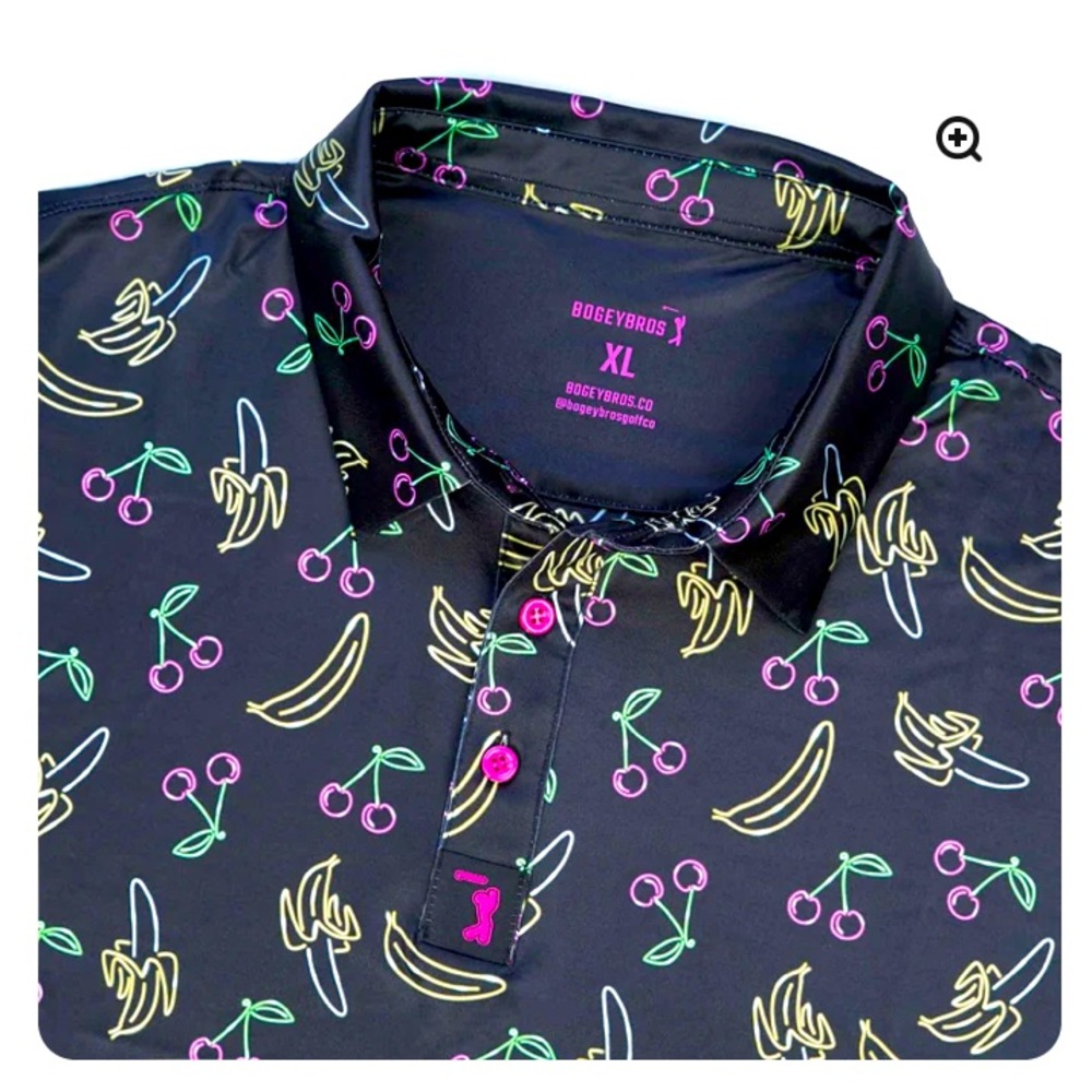 BogeyBros - GOLF Low Hanging Fruit POLO shirt ( L) - Picture 3 of 6